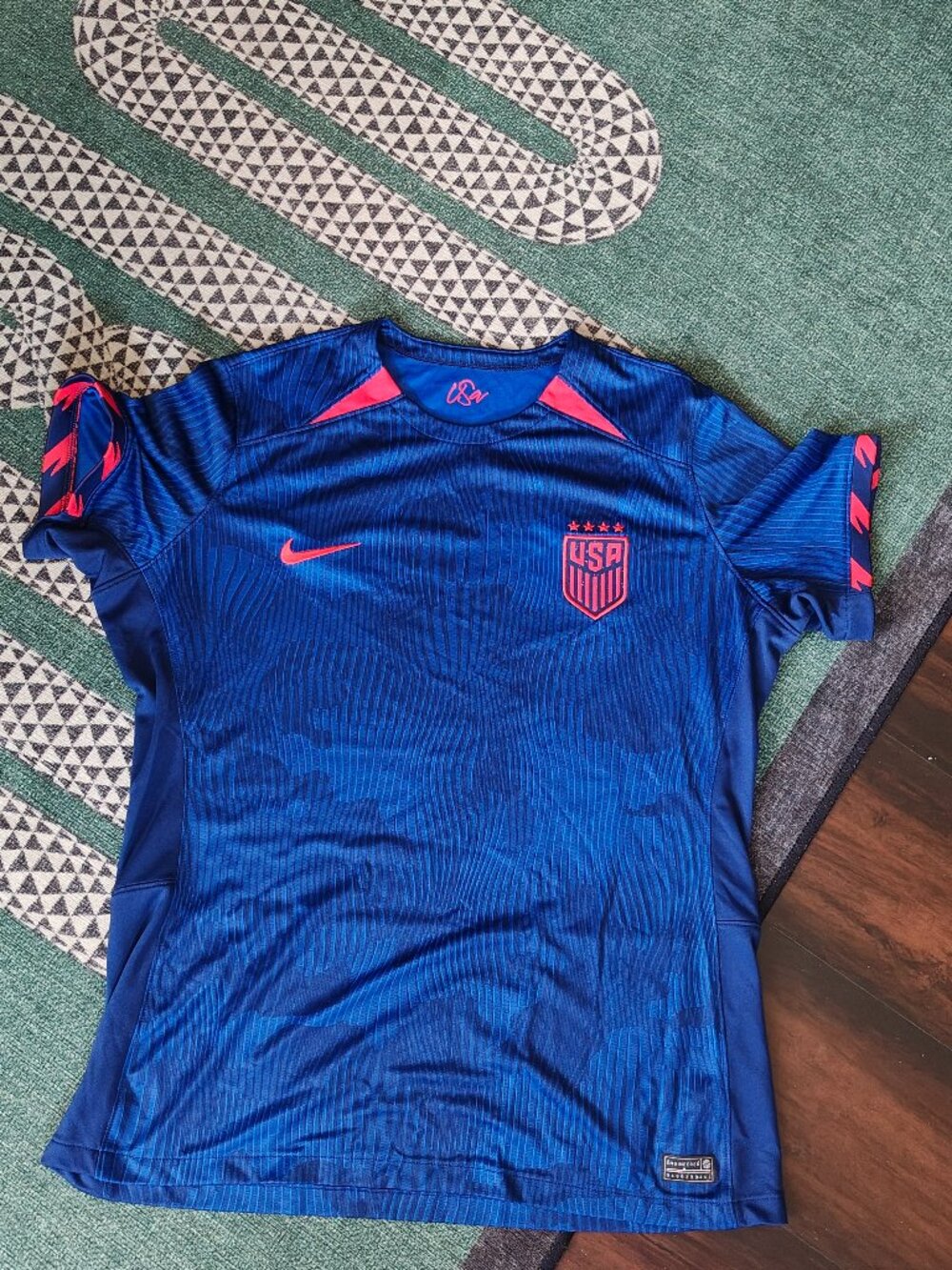 Nike USA Blue and Red Men's Soccer Jersey
